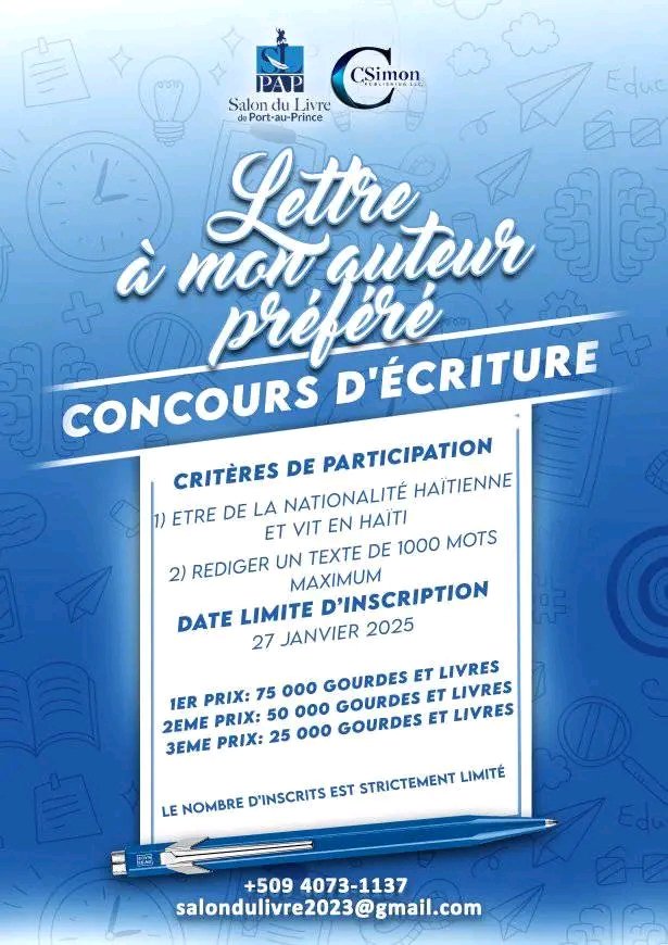 Lèt pou Otè Mwen Pi Renmen an: Yon Inisyativ CSimon Publishing ak Salon Liv Port-au-Prince