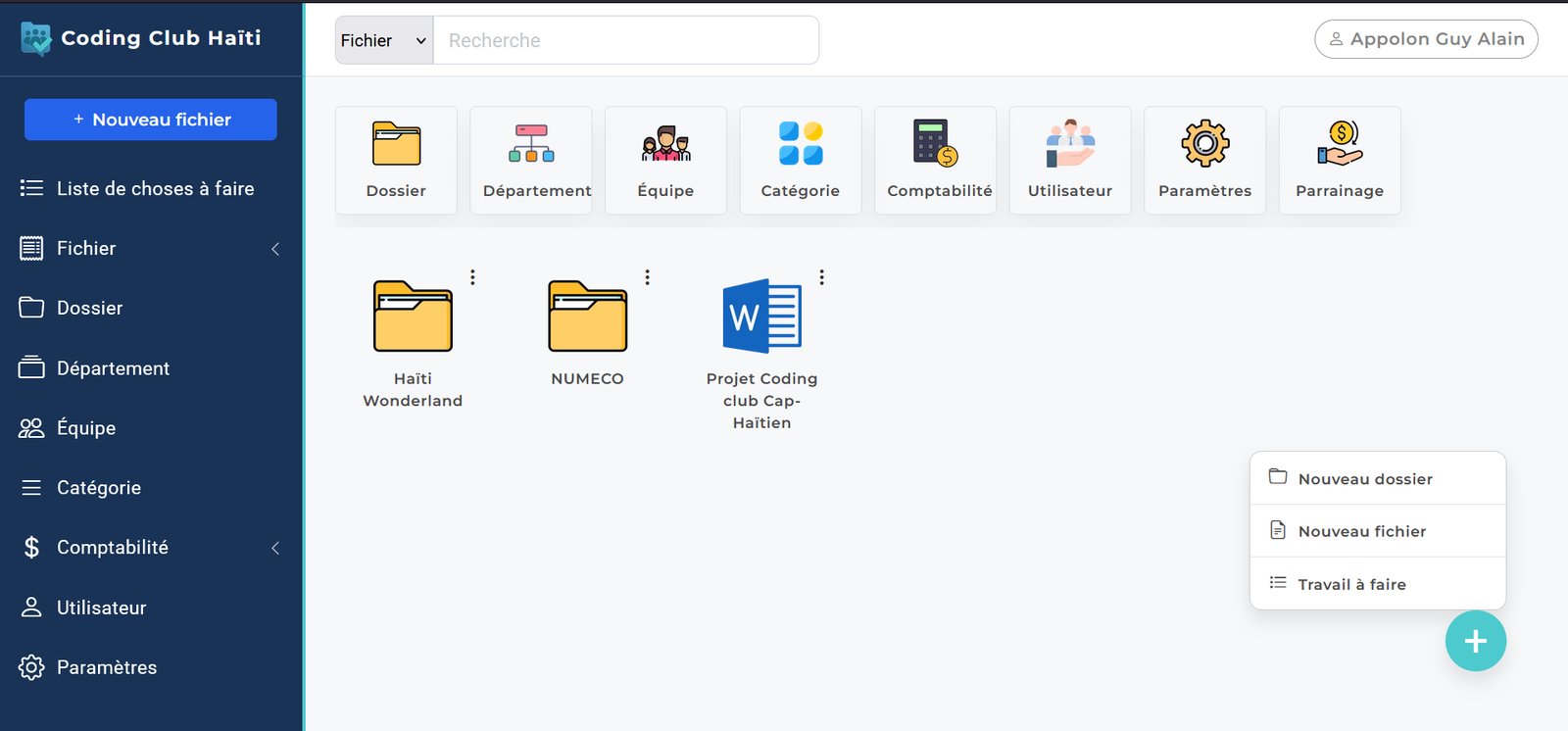 MyTeamCollab: Appolon Guy Alain Revolisyonize Pataj Dokiman Ekip